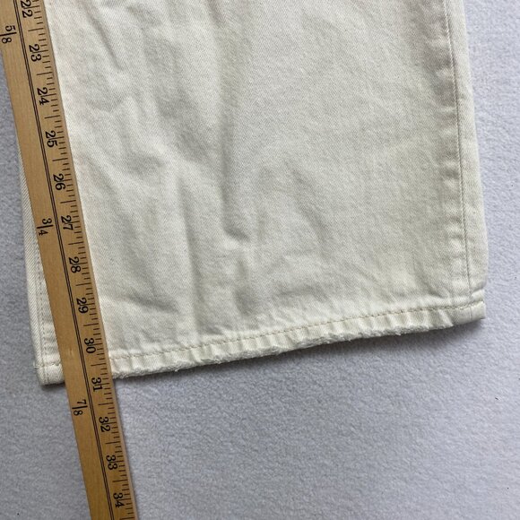 Ralph Lauren Jeans Womens 12 White Wide Leg Patches Rider Pants - Picture 6 of 8